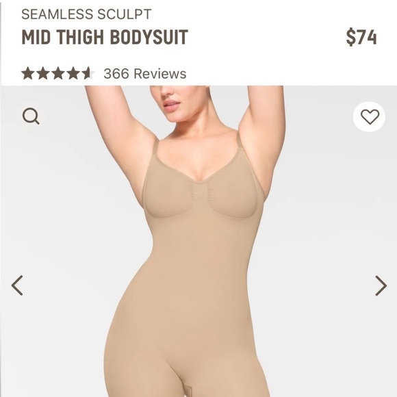 SKIMS Seamless Sculpt Mid Thigh Bodysuit XXS/XS - Picture 5 of 5
